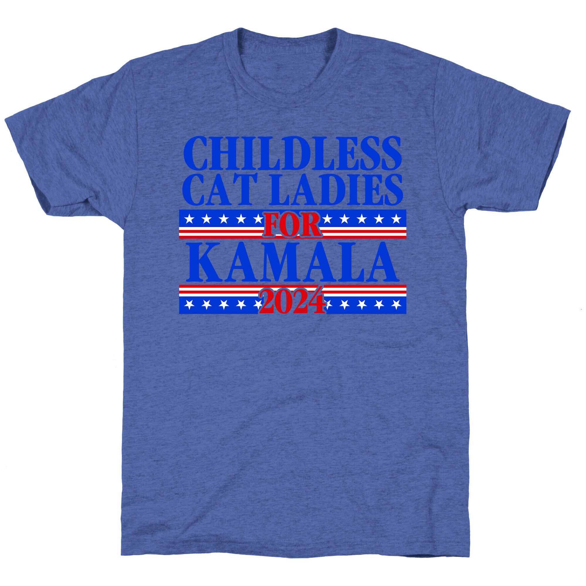Patriotic Childless Cat Ladies for Kamala Unisex Triblend Tee